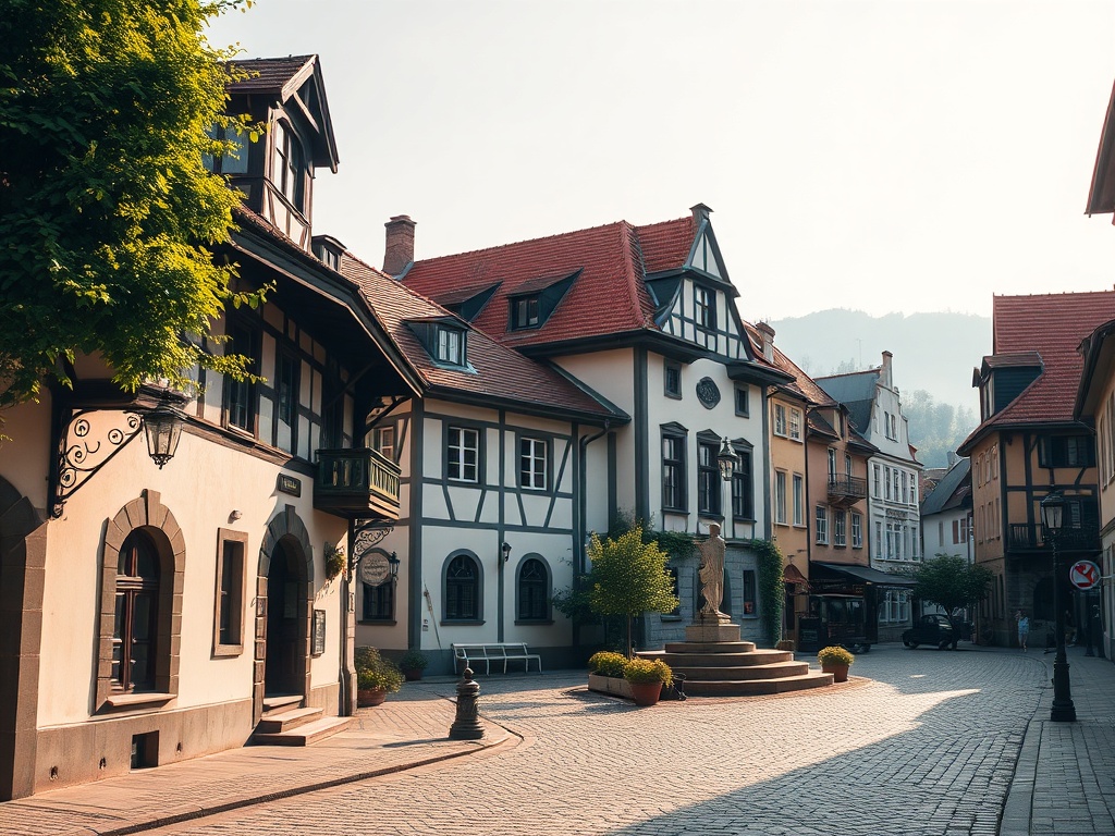 Panorama Suchej Beskidzkiej z widocznym zamkiem i otaczającymi go wzgórzami